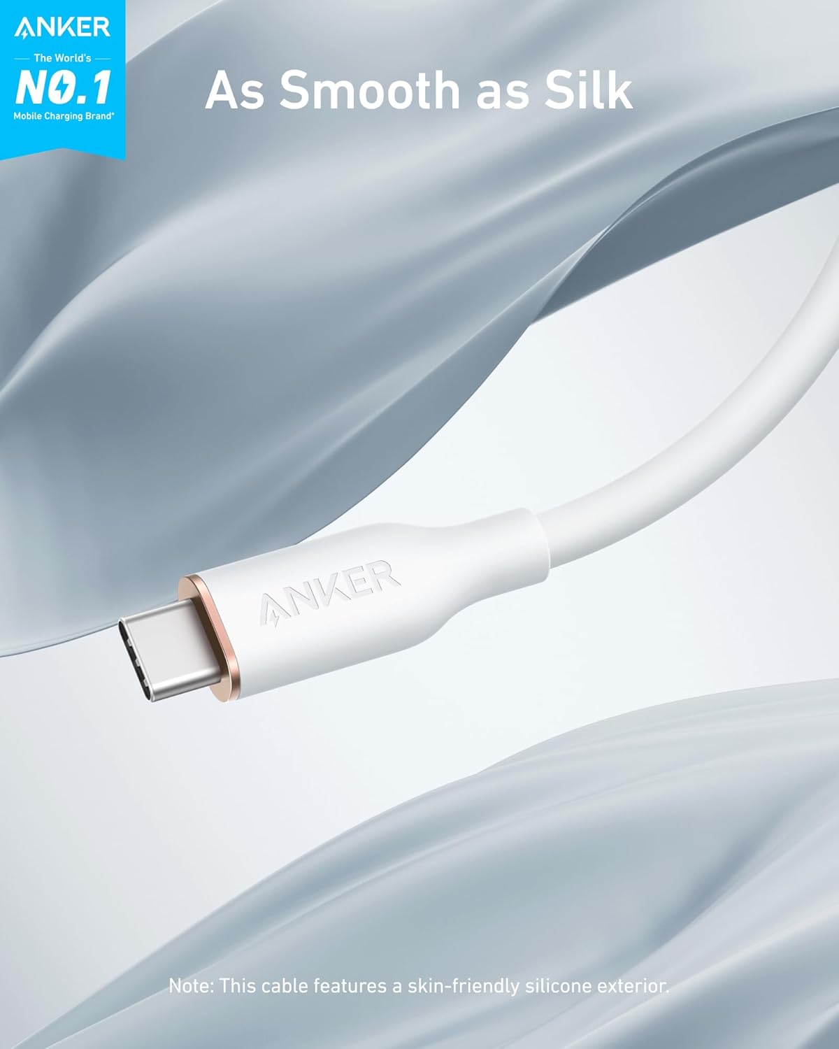 Anker 643 USB-C to USB-C Cable (Flow, Silicone)
