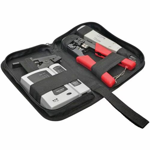 Eaton 4PC Network Installer Tool Kit (T016-004-K) | Cable Tester, Crimper & Punchdown Kit