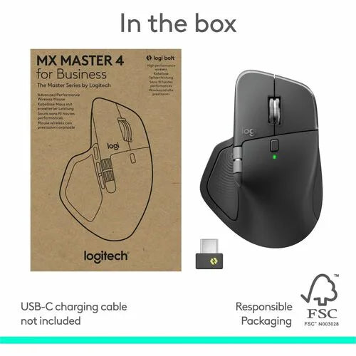 Logitech MX Master 4 for Business | Advanced Wireless Productivity Mouse | Graphite (910-007616)