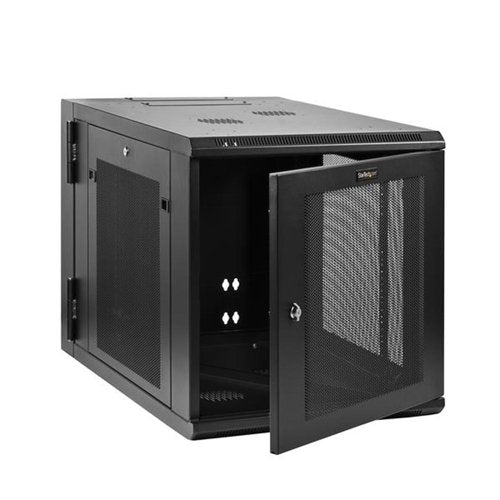 StarTech RK1232WALHM 12U Wall Mount Network Cabinet | 4-Post | Hinged | Lockable | Adjustable Depth