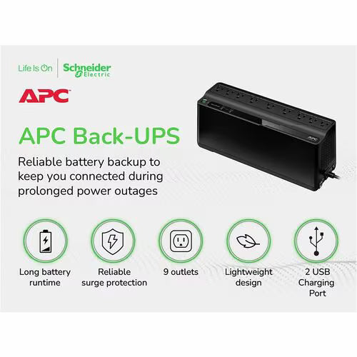 APC BE850G2 | UPS – Basic (850VA) Back-UPS with USB Charging