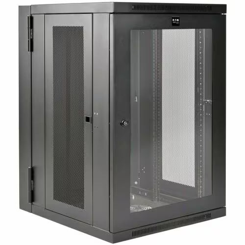 Eaton SRW18USDPG 18U Wall Mount Rack Enclosure | Hinged | 250 lb Capacity | Acrylic Door