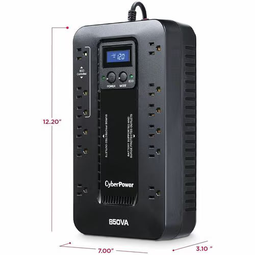 Cyberpower EC850LCD | UPS – Basic (850VA) Standby Battery Backup with LCD