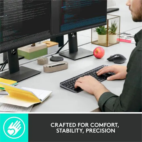 Logitech MX Keys for Business | Wireless Keyboard with Logi Bolt | Graphite (920-010116)
