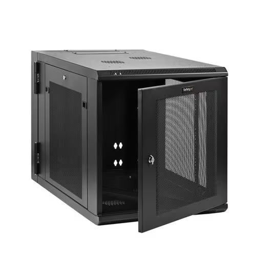 StarTech RK1232WALHM 12U Wall Mount Network Cabinet | 4-Post | Hinged | Lockable | Adjustable Depth